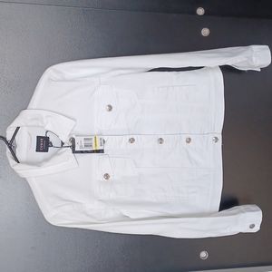 NWT Curve Appeal White Denim Jacket